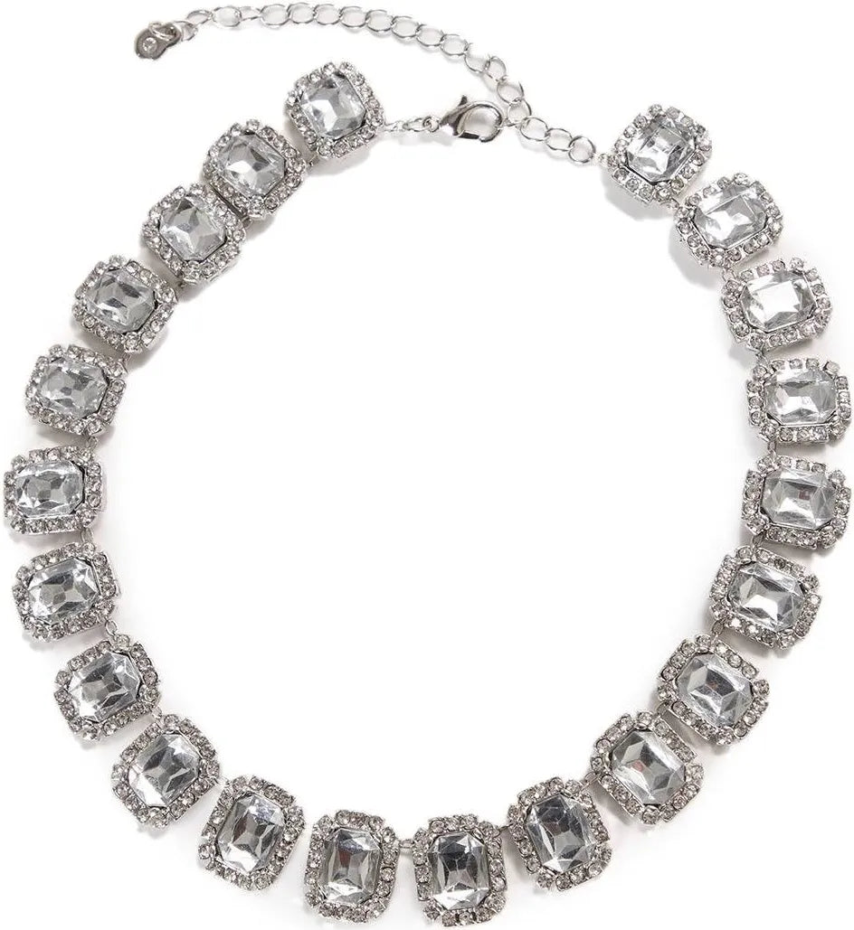 Stainless steel chain with CZ stones